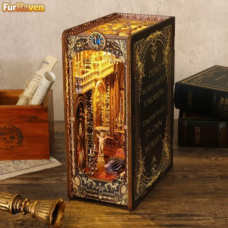 Diy Wooden Book Nook Kit Shelf Insert - DIY Wooden Book Nook Shelf Insert