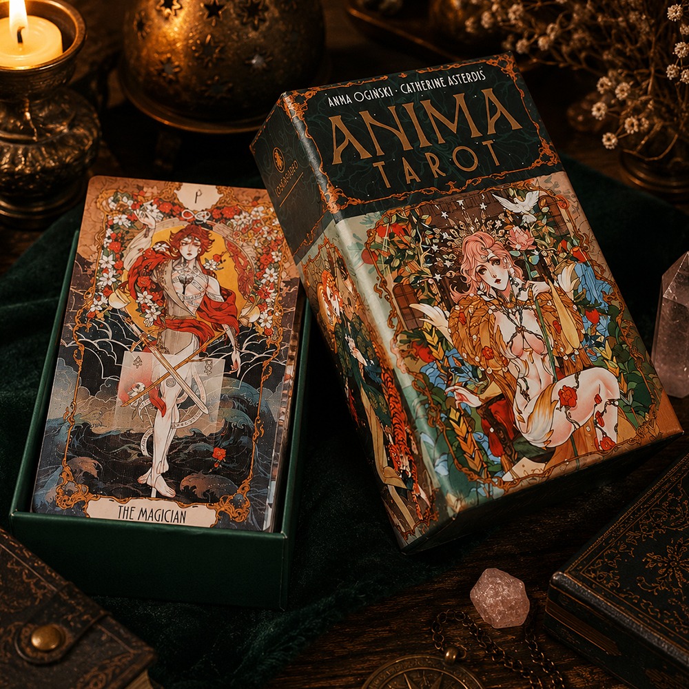 Tarot Deck With Guidebook - Double-embossed with Gorgeous Anime-Style Illustrations 78