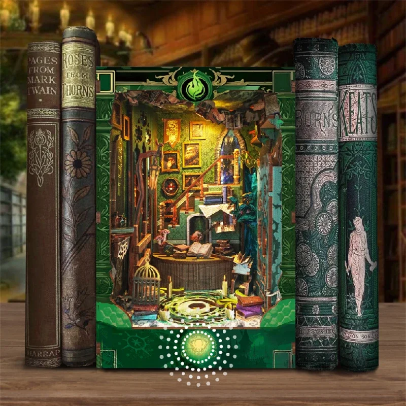 Miniature Model Kits DIY Woode - Diy Wooden Book Nook Kit Shelf Insert 评论和价格