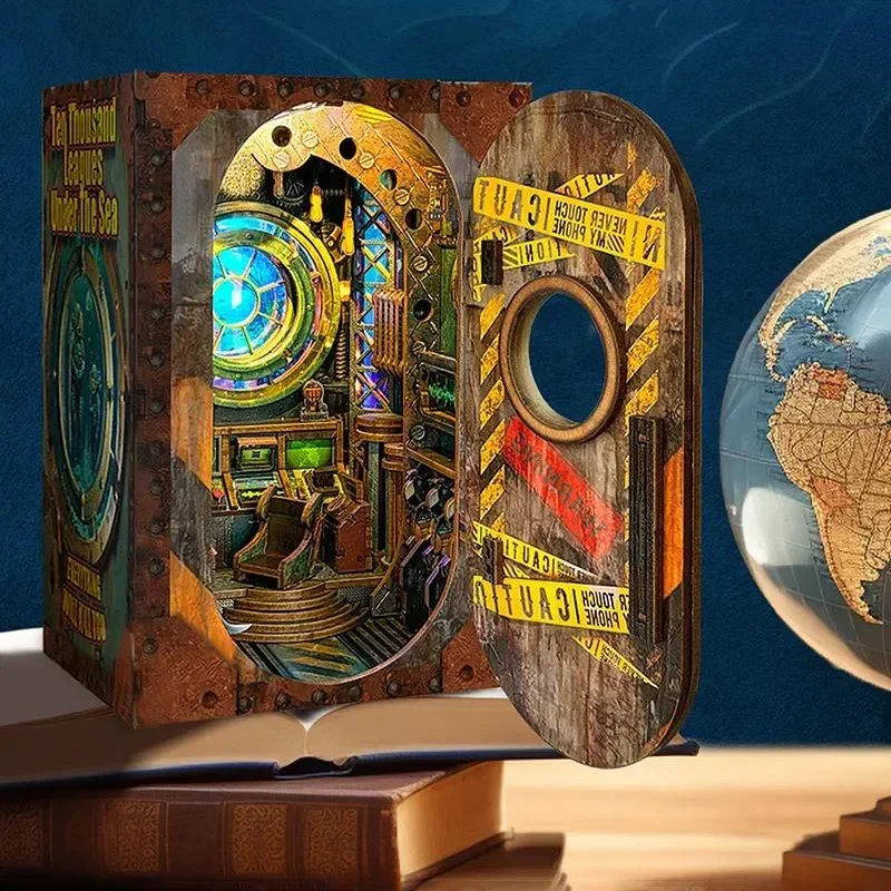 Ten Thousand Leagues Under the - Diy Wooden Book Nook Kit Shelf Insert 评论和价格