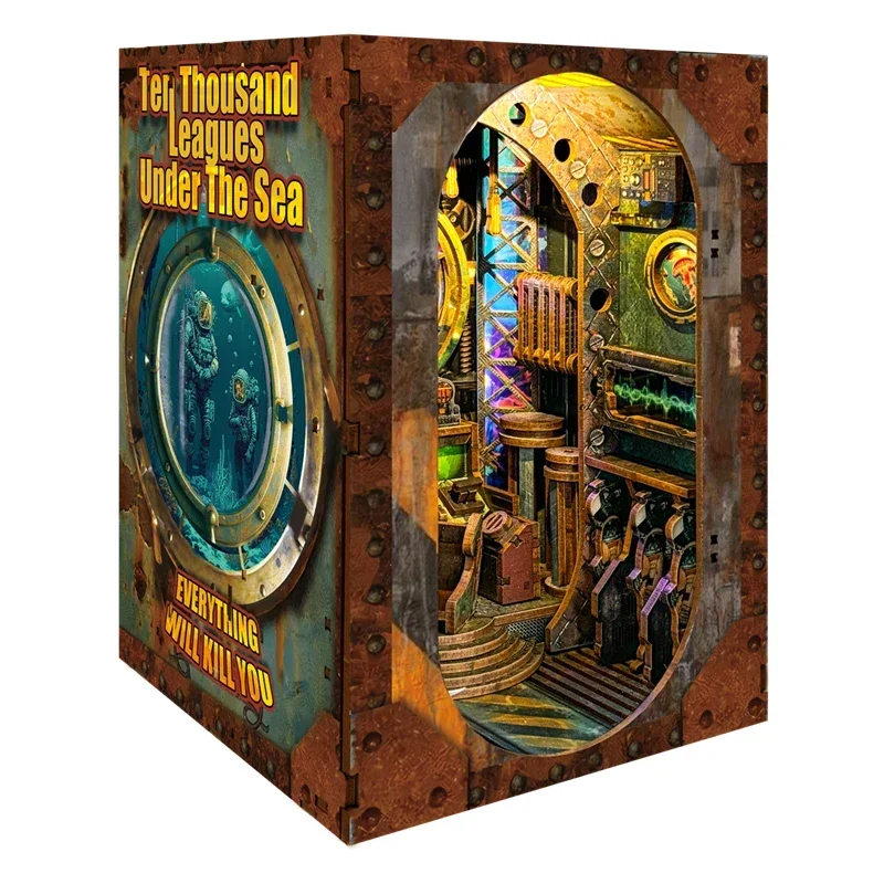 Ten Thousand Leagues Under the - Diy Wooden Book Nook Kit Shelf Insert 评论和价格