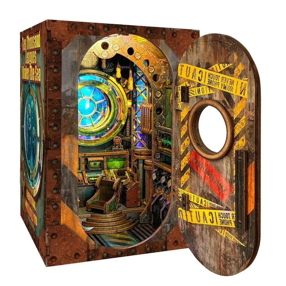 Ten Thousand Leagues Under the - Diy Wooden Book Nook Kit Shelf Insert 评论和价格