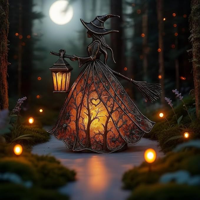 Witch Resin Tabletop Night Lig - Movies 评论和价格