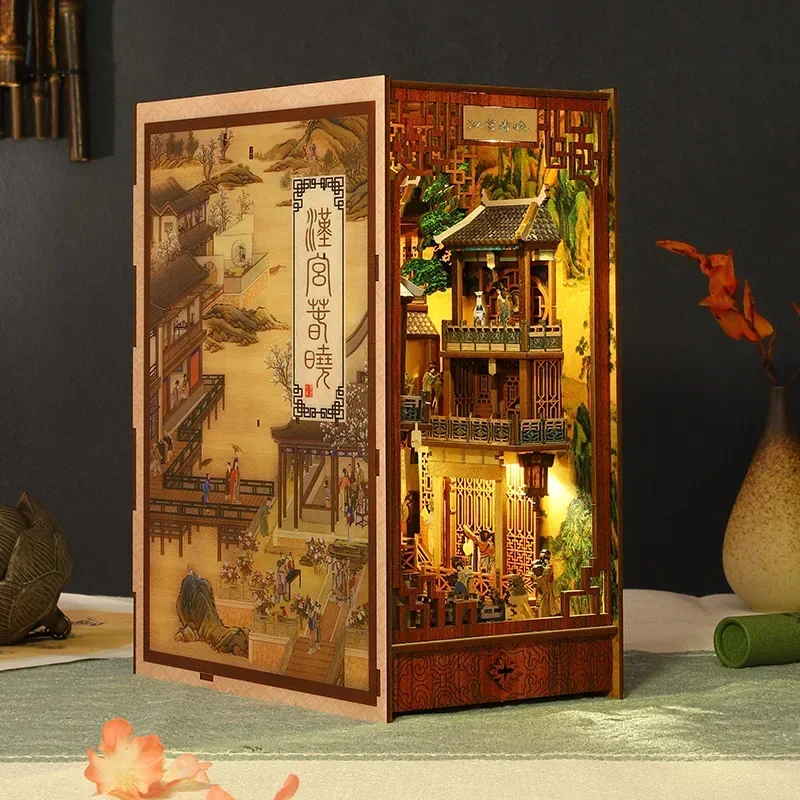 Diy Wooden Book Nook Shelf Ins - Diy Wooden Book Nook Kit Shelf Insert 评论和价格