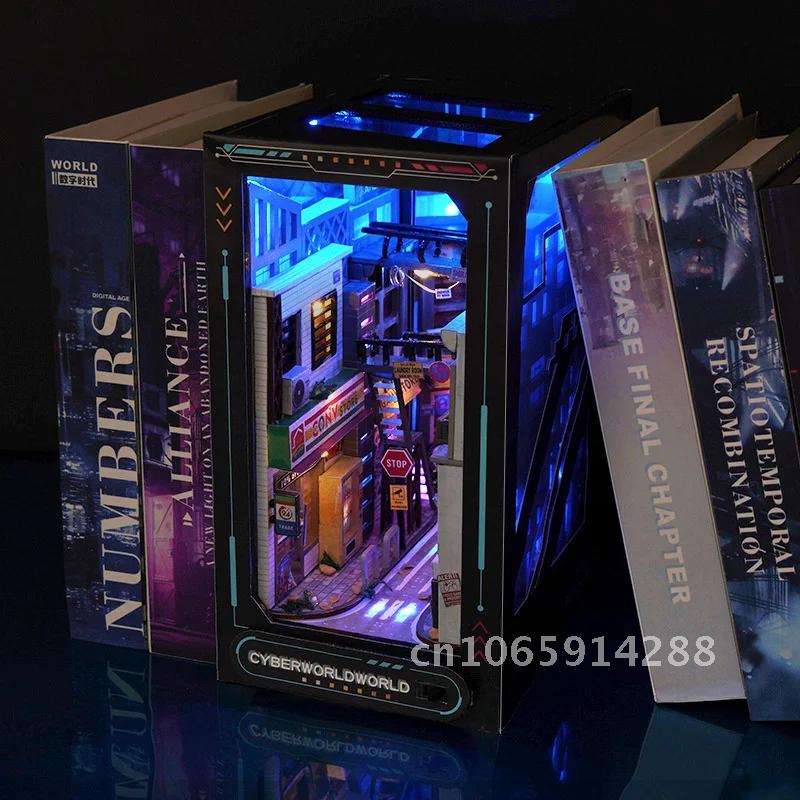 Creative DIY Wooden Book Nook  - Diy Wooden Book Nook Kit Shelf Insert 评论和价格