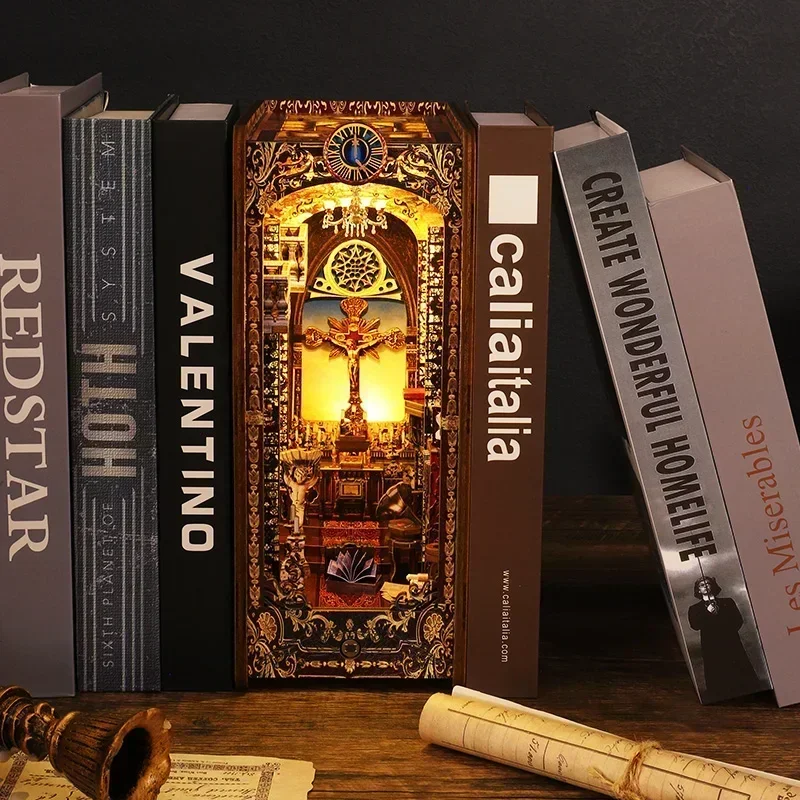 DIY Wooden Book Nook Shelf Ins - Diy Wooden Book Nook Kit Shelf Insert 评论和价格