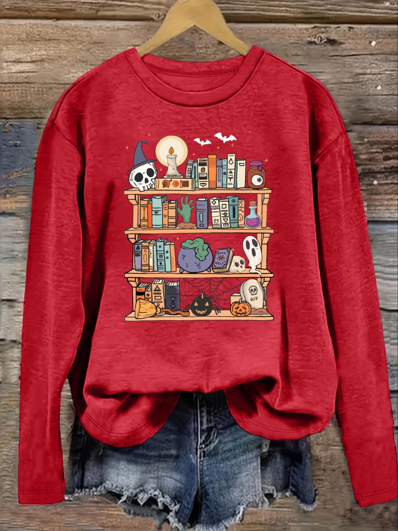 Women's Casual Long Sleeve Cre - Books 评论和价格