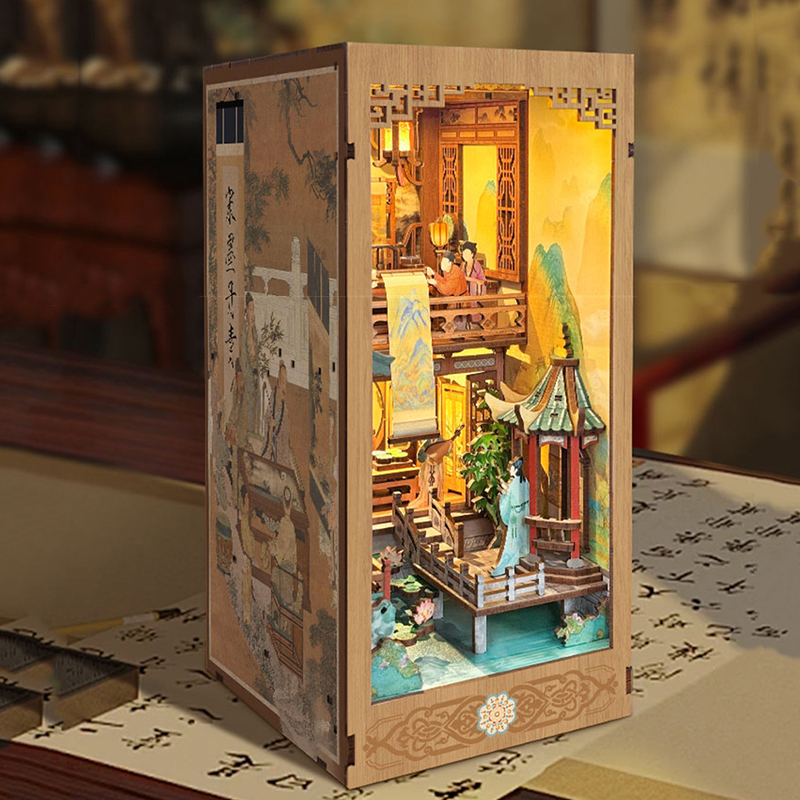DIY Wooden Book Nook Shelf Ins - Diy Wooden Book Nook Kit Shelf Insert 评论和价格