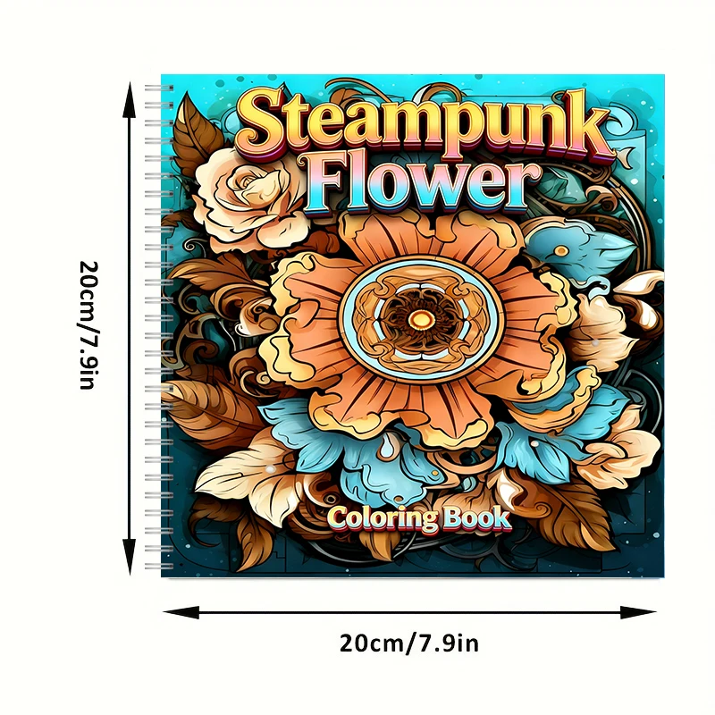 Coloring Book Steampunk Flower - Adult Coloring Book Stress Relief 评论和价格