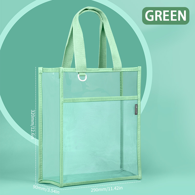 HUAJIE Transparent File Bag, L - Stationery Books 评论和价格
