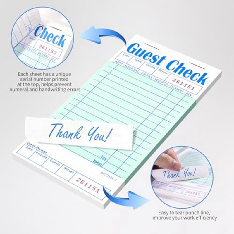 5 Pack Guest Check Books, Serv - Books 评论和价格