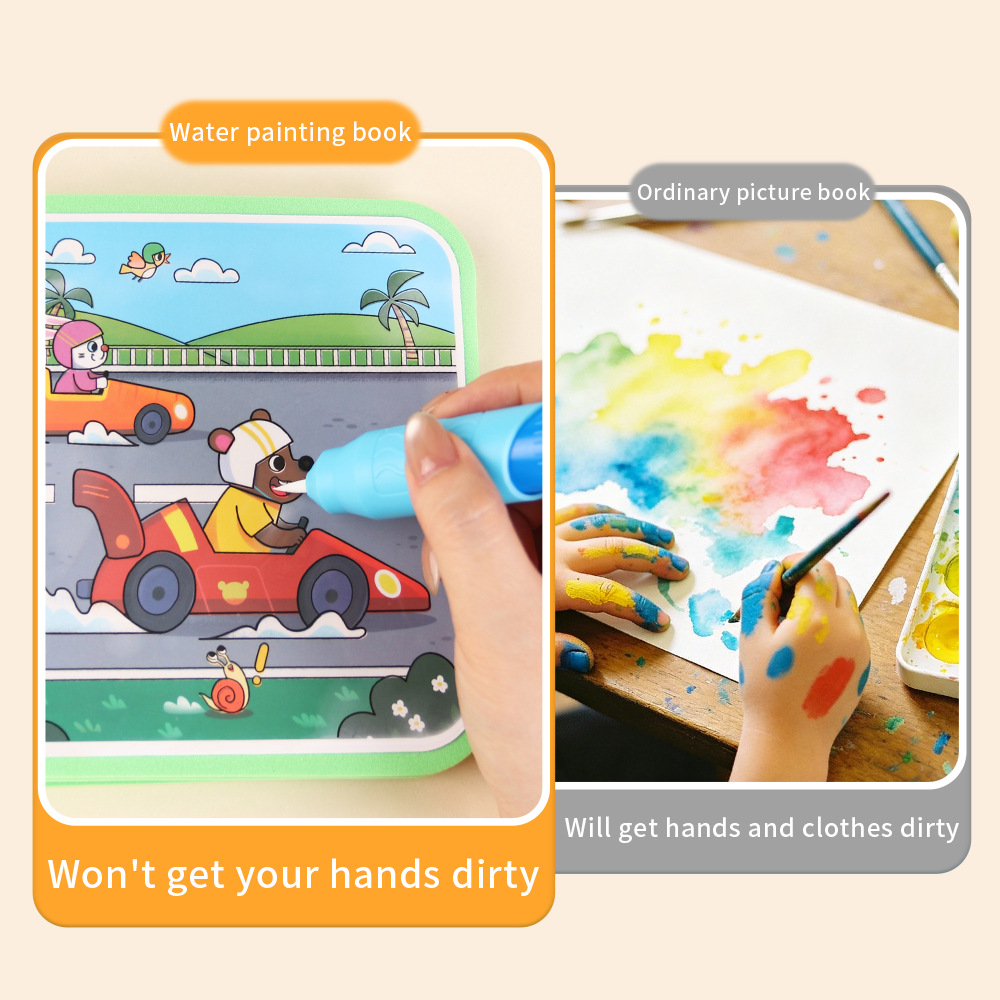 Magic Water Painting Book Reus - Reusable Water Magic Coloring Book 评论和价格