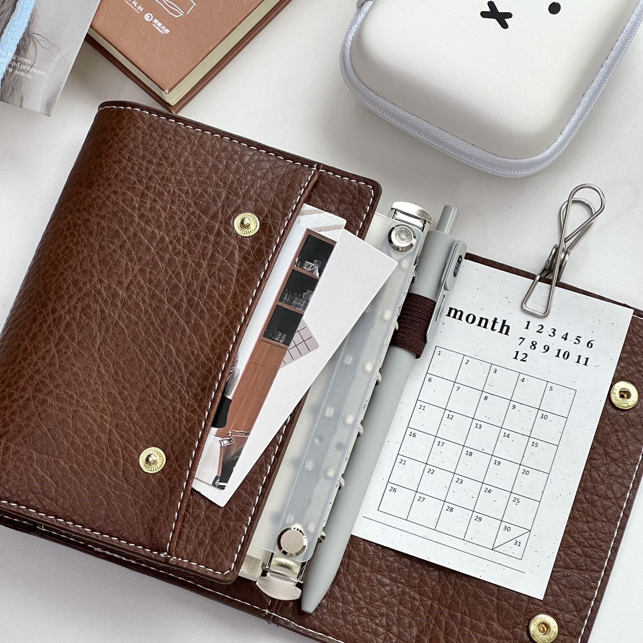 A7 Three Fold One Size Retro S - Vintage Leather Journal Notebook 评论和价格