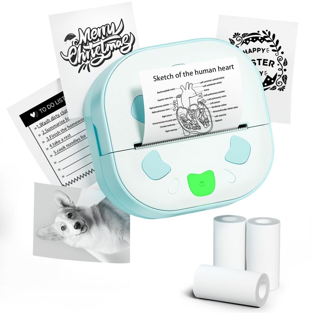 Mini Sticker Printer with 3 Pa - Mini Pocket Thermal Printer Paper Roll 评论和价格