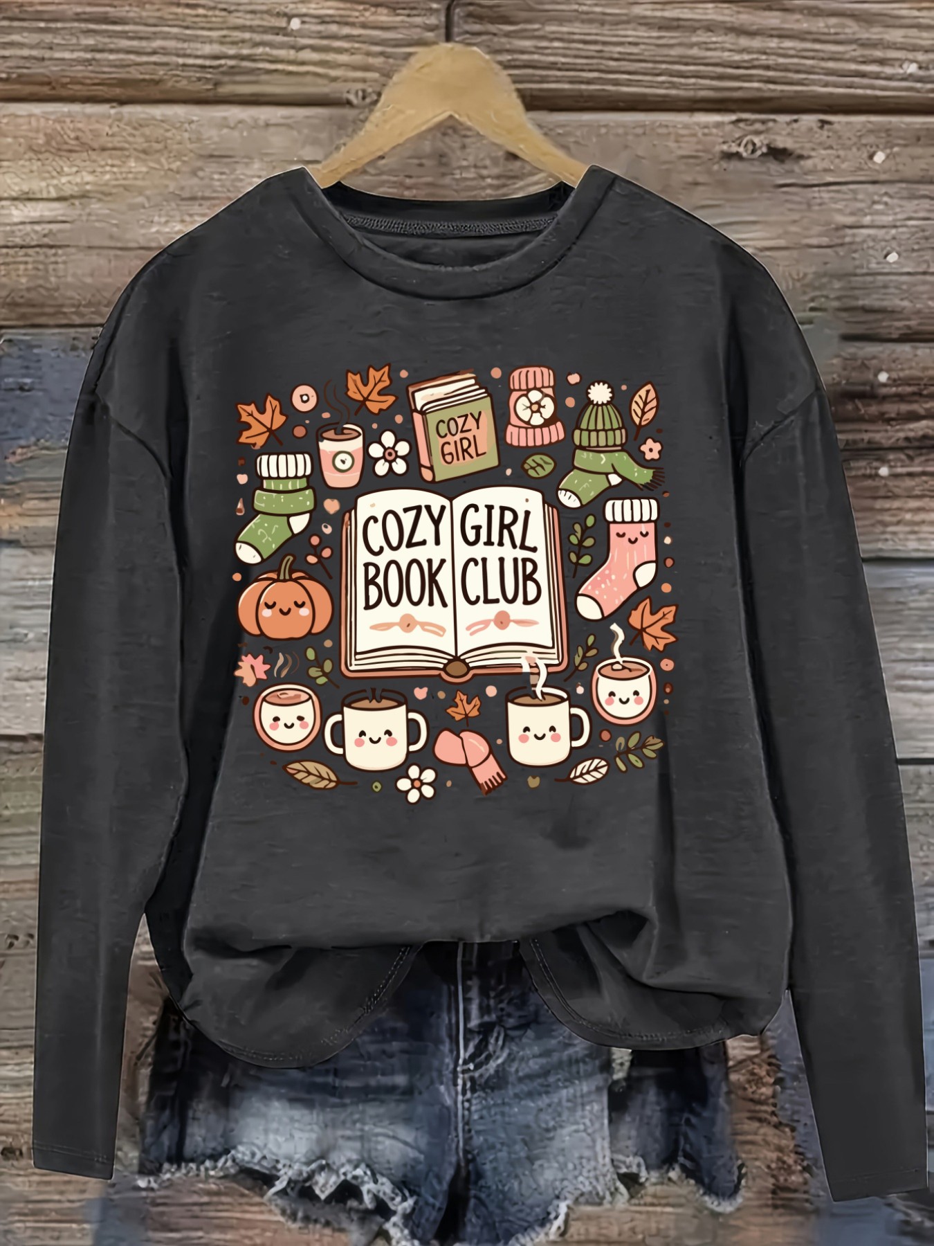 Women's Casual Long Sleeve Cre - Books 评论和价格
