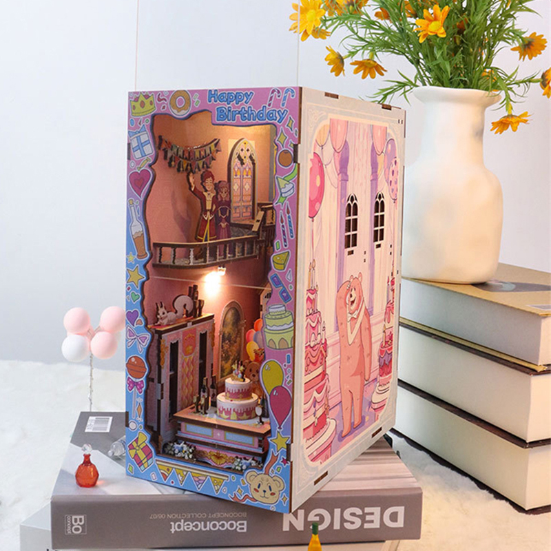 DIY Wooden Book Nook Shelf Ins - Diy Wooden Book Nook Kit Shelf Insert 评论和价格